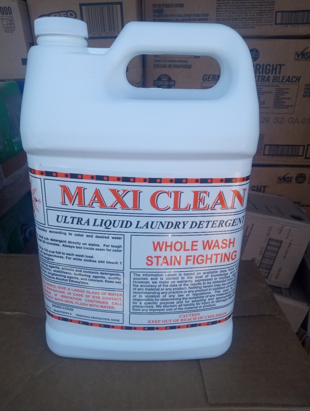 Maxi Clean Ultra Liquid Laundry Detergent With Stain fighter, 1 gallon
